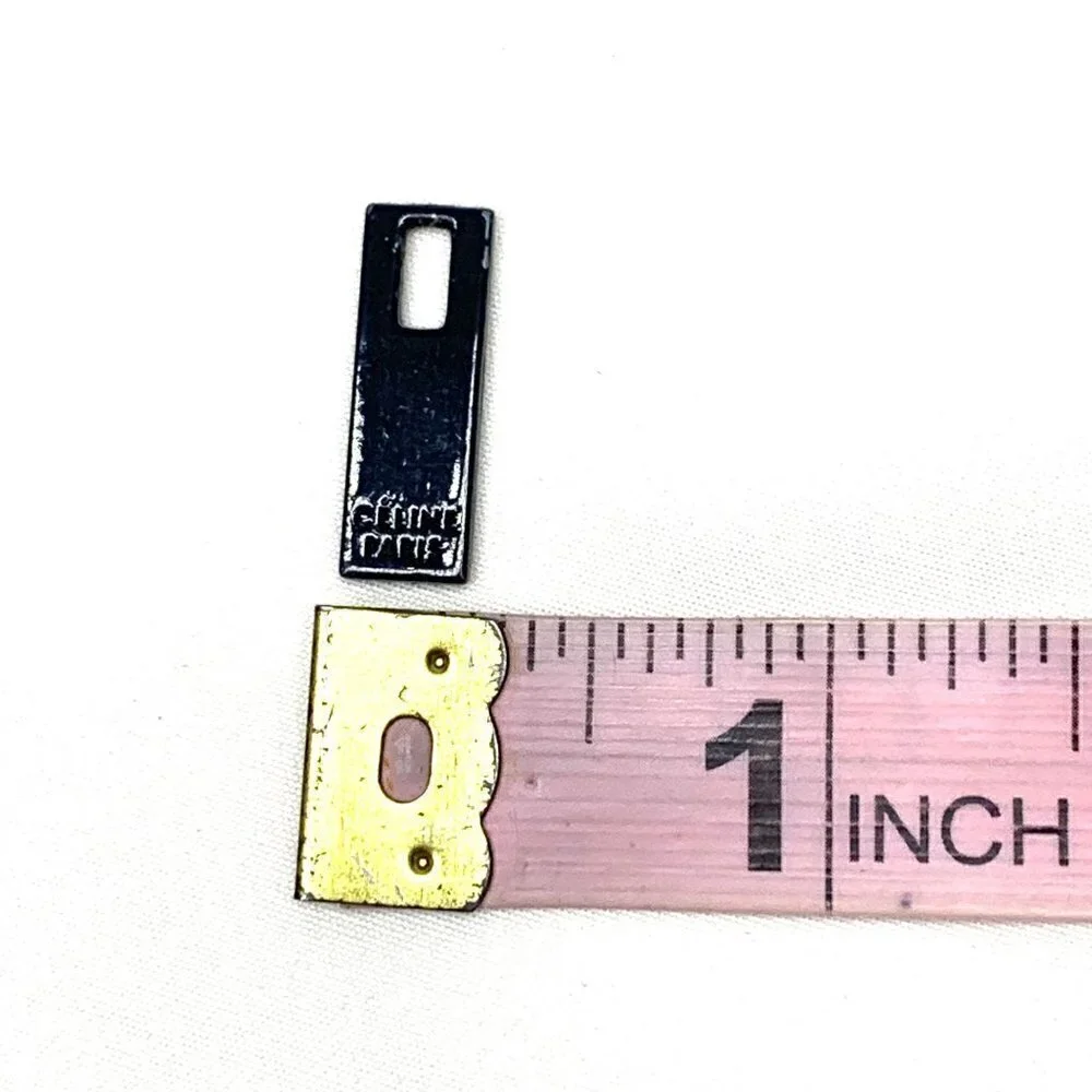 CELINE Paris Authentic Replacement Zipper Pull Dark Silver Metal 0.75"L - Picture 10 of 11